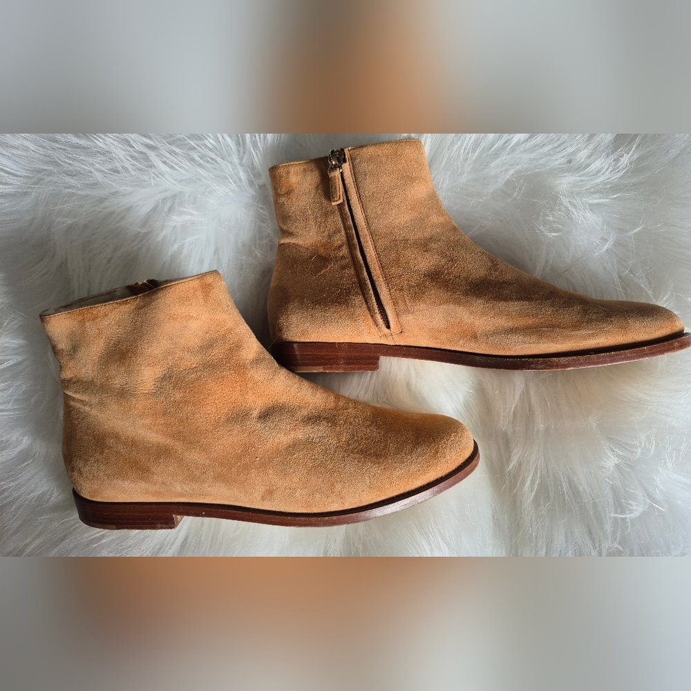 Womens Mansur Gavriel Italy Sheerling Lined Suade Ankle Boots